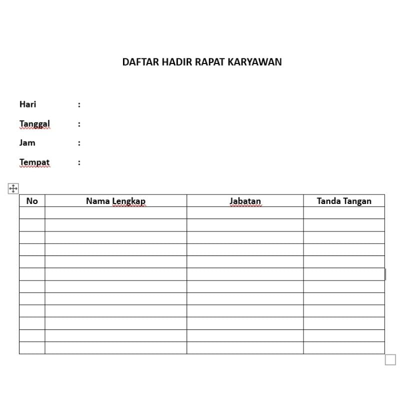 contoh absesnsi rapat