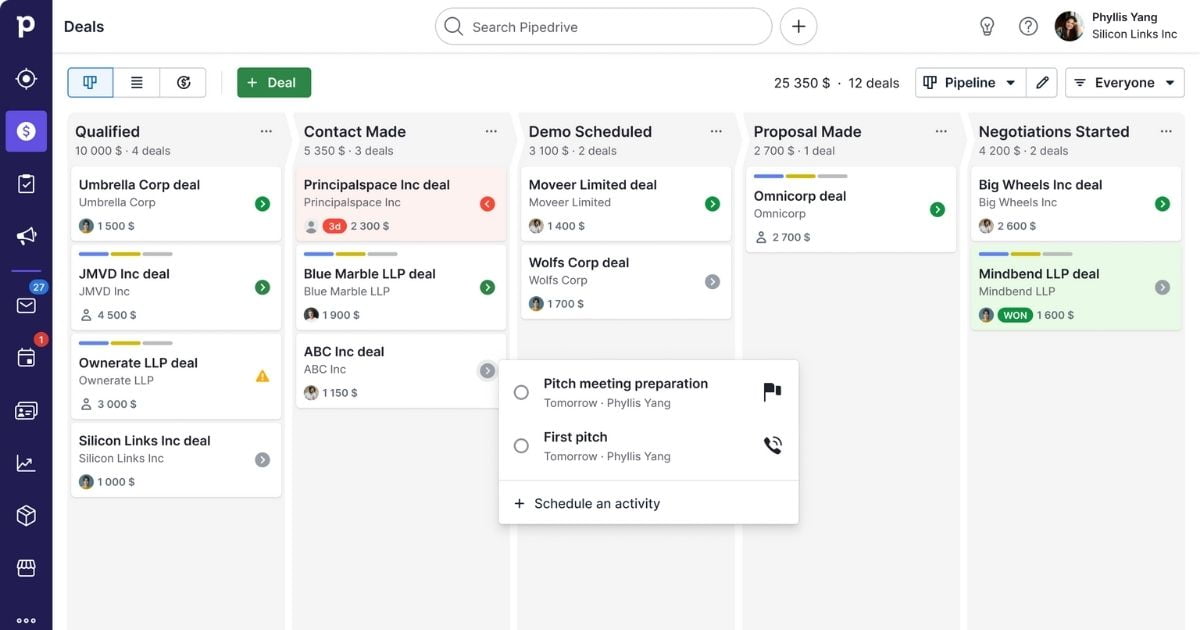 pipedrive crm