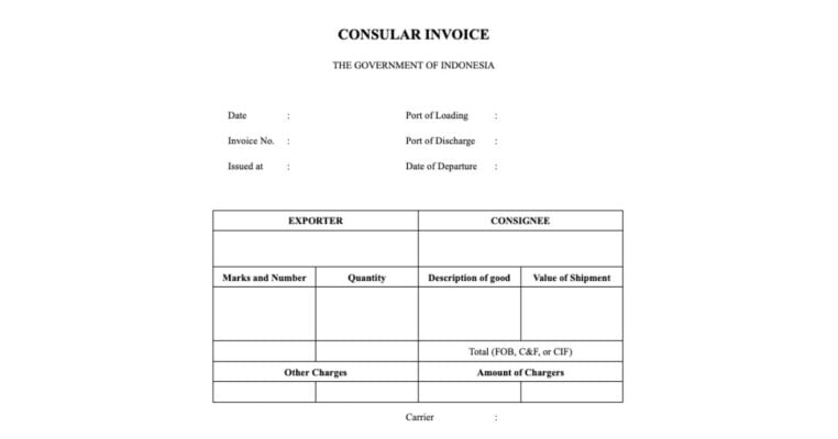 Contoh Invoice Pembayaran Konsuler